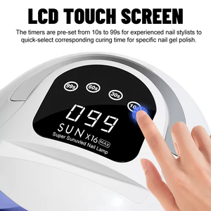Lámpara de Uñas Profesional UV LED SUN X16 Max de 320W, Portátil para Curado de Esmalte de Gel, Lámpara Secadora con Pantalla Táctil, Luz UV para Secado de Uñas - Product Image 2
