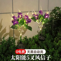 Lampu Taman Tenaga Surya LED Lampu Bunga Luar Ruangan Tahan Air Dekoratif untuk Halaman Rumput Taman