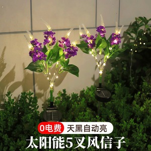 Luces solares para jardín, lámpara LED con forma de flor, iluminación decorativa para patio, jardín y césped, resistente al agua y alimentada por energía solar. - Product Image 5
