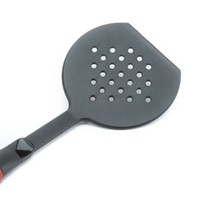 Tomatto Spatule et Cuillère à Hamburger en Plastique PA Italien, Écologique, Compatible Lave-Vaisselle, Manche Noir et Rouge, 1 Pièce, Fabriqué en Italie
