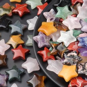 20mm Worry Stone Bulk Crystal Star Witch Thumb Gemstone Poli Pocket Palm Star Bulk for DIY Meditation Balance Home Decor - Product Image 2