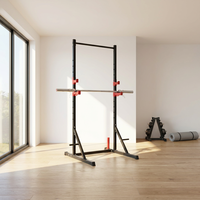 Soporte de Sentadillas Metálico Unisex, Estructura de Acero para Entrenamiento de Fuerza en Casa, Barra de Dominadas, Entrenador de Seguridad para Sentadillas
