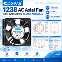 Fabricants de ventilateurs de ventilation industriels 120 mm 12038 220v Ventilateur axial de refroidissement AC