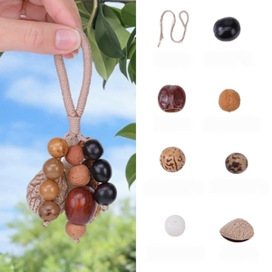 Wholesale Multiple Style Natural Plant Fruit Shell Car Pendant <b>Wind</b> <b>Chime</b> Kits Handwoven Lanyard Bodhi Hanging Decor - Product Image 6