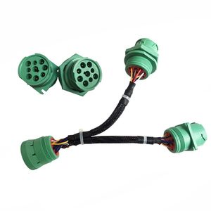 Grün Typ 2 J1939 Deutsch 9 Pin Stecker Splitter Y Kabel Diagnose Kabelbaum für LKW Freightliner GPS ELD Anhänger - Product Image 3