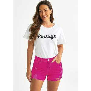 2025 pantalones cortos de mezclilla desgastados Vintage de cintura alta para mujer, ajustados de X-Small a XX-Large, estampado Formal azul para verano - Product Image 2