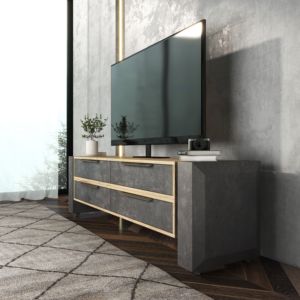 Maxine ตู้วางทีวี3ลิ้นชักรูปตัว L, ตู้วางทีวีหรูหรา - Product Image 2