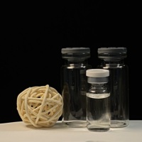 Flacons tubulaires en verre ambré transparent de 10 ml pour cosmétiques, vente en gros du fabricant, avec impression sérigraphique, forme ronde