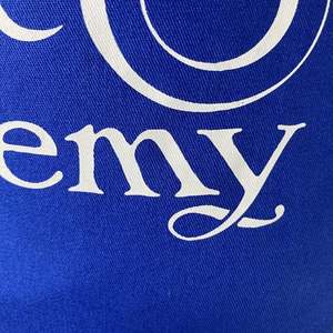 Alta calidad nuevo reciclaje cordón poliéster algodón zapato bolsa azul 8oz algodón lona cadena bolsa - Product Image 6