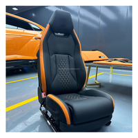 Housse de siège de voiture complète en cuir Alcantara rouge et noir sur mesure pour Lamborghini Urus 2018-2026