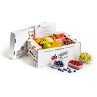 Emballage en carton ondulé pour supermarché, boîte d'emballage pour grenade, orange, pomme, kiwi, fruit du dragon et légumes