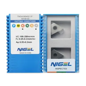 مداخل Nigel CBN TNGA 160402 PCD أداة قطع ماسية مدخلات معدنية CNC لأداة اللف