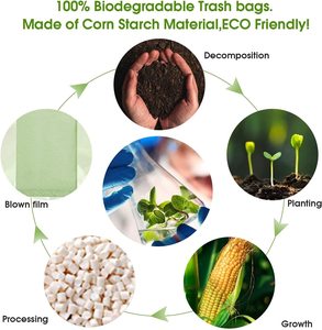 Wholesale 100% <strong>Biodegradable</strong> Compostable Degraded PLA PBAT Corn Starch <strong>Garbage</strong> Trash Bin <strong>Bag</strong> Household Office Hotel - Product Image 4