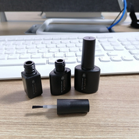 Haute Qualité Opaque Noir Écologique 7ml 10ml 12ml Gel Vide Vernis À Ongles Bouteilles avec Brosse pour Bouteille Pot