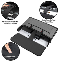 Travel Monitor Case for 24-27" Displays Padded Protective LCD Screen Bag Fold-able Carrying Solution for Business Travel Moving