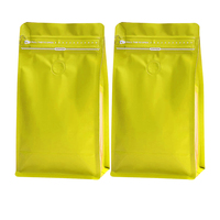 LT personnalisé imprimé refermable 150g 250g 500g fermeture éclair en plastique café mat 8 côté joint gousset fond plat sac emballage avec valve