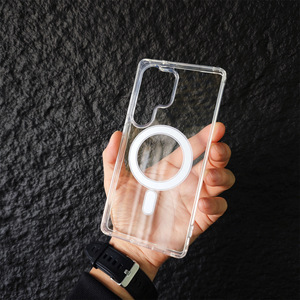 Gran oferta, <span class=keywords><strong>funda</strong></span> de teléfono con <span class=keywords><strong>cargador</strong></span> inalámbrico magnético transparente a prueba de golpes para Samsung S26 <span class=keywords><strong>Ultra</strong></span> S25 S24 A16 A56 con paquete al por menor - Product Image 4