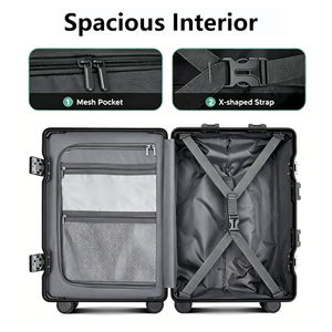 Valise à roulettes rigide résistante aux chocs avec ouverture frontale et port USB, idéale pour <span class=keywords><strong>les</strong></span> voyages d'affaires - Offre Spéciale - Product Image 3