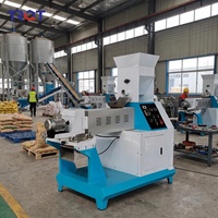 Nouvelle extrudeuse à double vis haute capacité 250 kg/h pour aliments pour poissons, machine automatique de traitement des aliments pour animaux de compagnie TRQT en acier au carbone