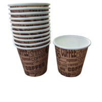 Gobelets à café jetables en papier enduit de PLA, biodégradables, 12 oz, 8 oz