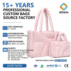 Borsa Puffy da Donna Personalizzata in Nylon Leggero Morbida Trapuntata Grande e Mini, Borsa a Spalla Puffy Imbottita, Borsa Tote Mini Puffer - Product Image 1