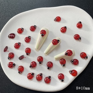 Adornos de Resina para Uñas con Diseño de Mariquita de Siete Puntos, Insecto Realista en 3D, Accesorios para Decoración de Carcasas de Teléfono - Product Image 1