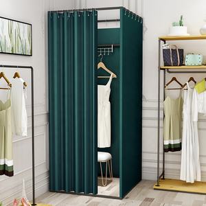 יוקרה נייד חדר הלבשה נייד וילון בגדי חנות הולם חדרי מכירה הולם חדר - Product Image 6