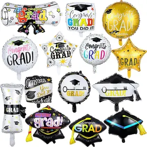 Balões para festa de graduação, venda por atacado de fábrica, balões de folha de 2022 conralados