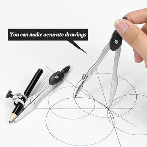 מכירה חמה של 10 חלקים ציוד לסטודנטים סט ערכת גיאומטריה מתמטית עם קופסת אחסון חסינת נפץ - Product Image 5