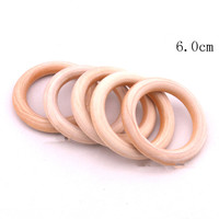 Rond de serviette en bois inachevé en hêtre cercles en bois massif cerceau pendentif connecteurs plante cintre anneaux en bois cerceaux pour artisanat