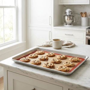 Tapis de cuisson en silicone réutilisables antiadhésifs, tapis de pâtisserie résistants à la chaleur pour four, micro-ondes, congélateur, ensemble en vrac avec bordure multicolore - Product Image 2