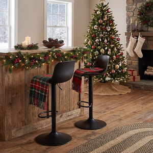 Tabouret <span class=keywords><strong>de</strong></span> <span class=keywords><strong>bar</strong></span> moderne en plastique <span class=keywords><strong>noir</strong></span> avec dossier, hauteur réglable, pivotant, avec repose-pieds pour îlot <span class=keywords><strong>de</strong></span> cuisine, pub, café, comptoir <span class=keywords><strong>de</strong></span> <span class=keywords><strong>bar</strong></span> - Product Image 4