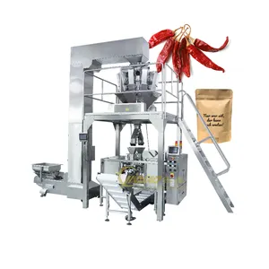 High Speed Automatic Premade Pouch Zipper Bag Weighing Pickle Dry Red Pepper Dry Paprika Doypack Packing Machine