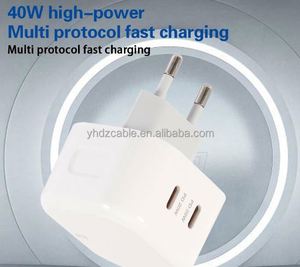 High Quality Travel Charger Multi PD Type C Power Adapter Dual Charging Box <b>Plug</b> Brick Cube Usb C Wall Charger Block - Product Image 5