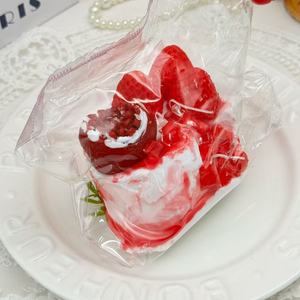 Juguete Sensorial Antiestrés de Silicona de Grado Alimenticio con Forma de Pastel de Fresa y Granada, Slime de Mantequilla y Lodo Seco para Apretar - Product Image 5