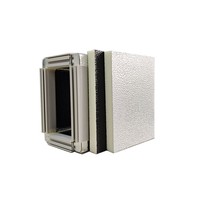 Panneau de mousse PU pour conduit pré-isolé UNT 20 25 30 40mm Noir/Argent Alu. Panneaux de conduits composites en polyuréthane gaufré à chaud pour systèmes CVC