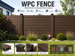 <span class=keywords><strong>Poteau</strong></span> de clôture de jardin en <span class=keywords><strong>composite</strong></span> WPC avec cadre en aluminium, écologique et durable, installation et démontage faciles, clôture de sécurité - Product Image 2