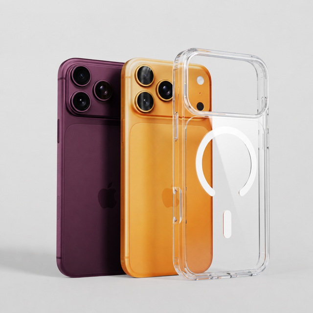 OEM ODM Crystal Clear Magnetic Phone Case Anti Yellow Shockproof TPU PC 2.0mm Transparent iphone 18 Pro Max case Accesorios