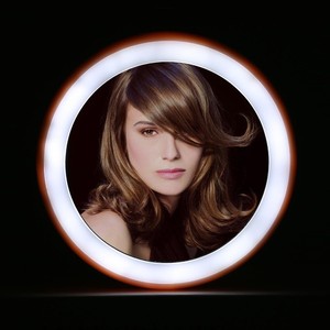 Rechargeable Mini Round Vanity Led <b>Mirror</b> Custom Logo LED Makeup <b>Mirror</b> <b>Lighted</b> Pocket Led Makeup <b>Mirror</b> - Product Image 3