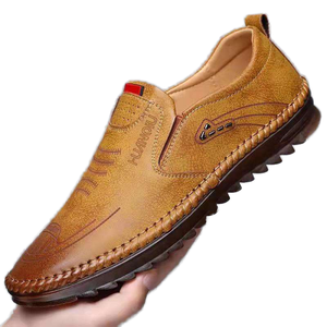 Mocasines para Hombre, Nuevos, Antideslizantes, Suela Suave, Hechos a Mano, Transpirables, Cómodos, Versátiles, Casuales de Otoño, de Cuero - Product Image 1