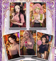 Cartes de collection Demon Slayer, anime japonais, papier coloré, Kamado Tanjirou Nezuko, cartes à jouer, jeux de société, jouets pour les fans