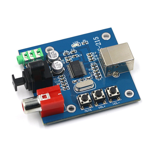 TOPCUS PCM2704USB sound card HIFI sound card decoder DAC decoder USB input coaxial output fiber output