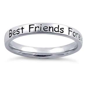 Anillo de Plata de Ley con la Frase 'Mejor Amiga para Siempre', un Hermoso Regalo para tu Mejor Amiga - Product Image 3