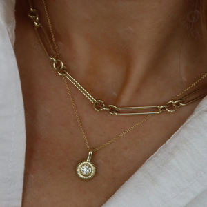 จี้เพชรทรงเพชรริบบิ้น Gemnel Delphine ประดับเพชรคิวบิกเซอร์โคเนียสีขาว รูปทรงกลม/สี่เหลี่ยม/หยดน้ำ พร้อมสร้อยคอแบบโชคเกอร์ - Product Image 5