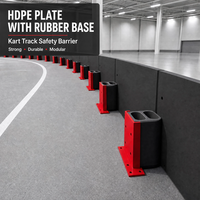 Barreras de Goma Resistentes, Flexibles y de Fácil Instalación para Sistemas de Seguridad en Circuitos, Barrera de HDPE Profesional