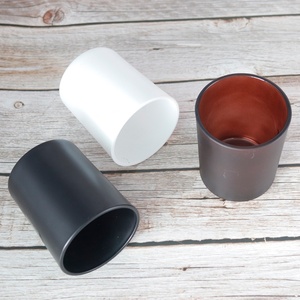 Luxury Frosted <b>Clear</b> White Amer Black Soy Wax <b>Container</b> in Bulk 120ml 250ml Glass Gift Jars for Candle Making - Product Image 6