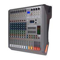 Mezclador de Audio Profesional Multicanal de 6/8 Canales, Mezclador Activo de 500w*2, Consola de DJ/Mezclador de Audio para Pequeños Escenarios