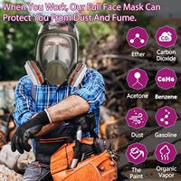 Masque respiratoire intégral Futureshield pour la survie, protection auditive contre les gaz chimiques nucléaires, les fumées d'amiante, la poussière de résine et les produits chimiques
