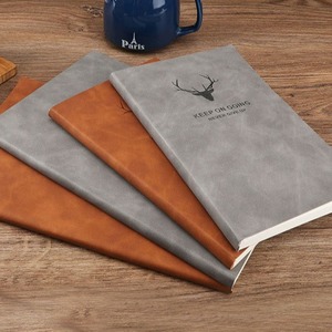 Tùy chỉnh logo công ty A5 B5 da cừu mềm da cảm thấy máy tính xách tay cuộc họp kinh doanh kỷ lục máy tính xách tay máy làm - Product Image 5