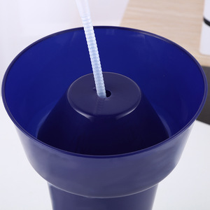 Logotipo personalizado de grado alimenticio, taza de plástico con bandeja para aperitivos, palomitas de maíz - Product Image 5